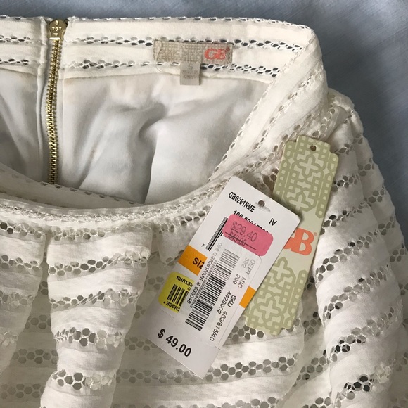 NWT White Gianni Bini Flare Mini Skirt - Picture 3 of 3